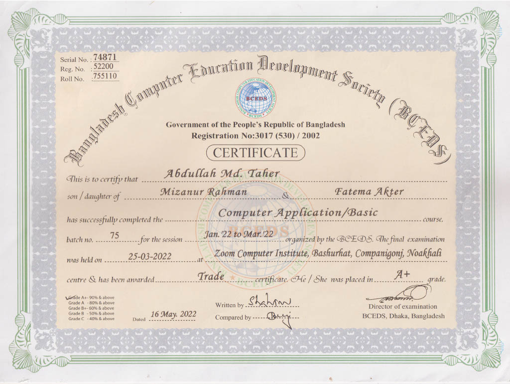 Certificate2